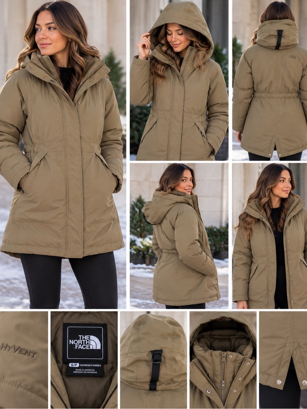 The North Face Women's Hooded Parka Jacket - Olive